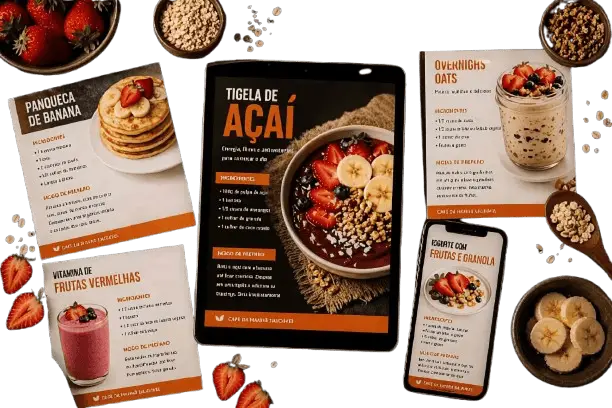 App de receitas +200 Cafés da Manhã no celular